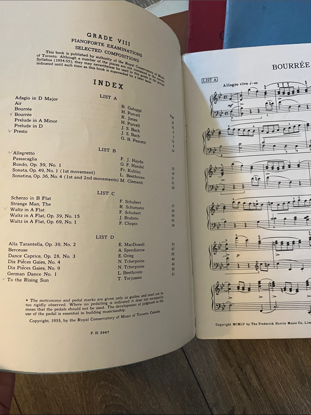 Royal Conservatory of Music of Toronto Pianoforte Examination Booklets set of 7 - Picture 7 of 12